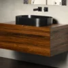 MaestroBath 42" Velluto 100 Single Bathroom Vanity, Timeless Elegance, Walnut, Wood, VAN-VEL100-WNT