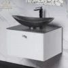 MaestroBath Sogno Modern Bathroom Vanity, White, 24", Wood, VAN-SGN24-WHT