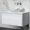 MaestroBath Splendore Modern Single Bathroom Vanity 32", Durable Wood and Murano Crystals, White, VAN-SPL32-WHW