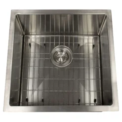 Nantucket Sinks All Weather 19" Square 316 Marine Grade Stainless Steel Workstation Bar/Kitchen Sink with Accessories, 16 Gauge, AW1919-16