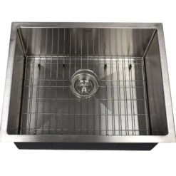 Nantucket Sinks All Weather 23" Undermount 316 Marine Grade Stainless Steel Kitchen Sink with Accessories, 16 Gauge, AW2318-16