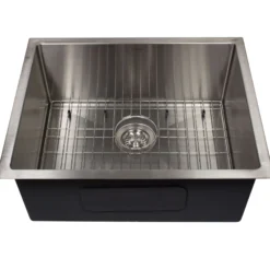 Nantucket Sinks All Weather 23" Undermount 316 Marine Grade Stainless Steel Kitchen Sink with Accessories, 16 Gauge, AW2318-16