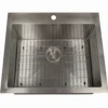 Nantucket Sinks All Weather 25" Drop In/Topmount 316 Marine Grade Stainless Steel Kitchen Sink with Accessories, 16 Gauge, AW2522-16