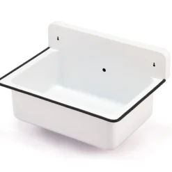 Nantucket Sinks Anchor 19.5" x 14" Irregular Wallmount Iron Bathroom Sink with Accessories, White/White, NS-ACBS20OF-WW