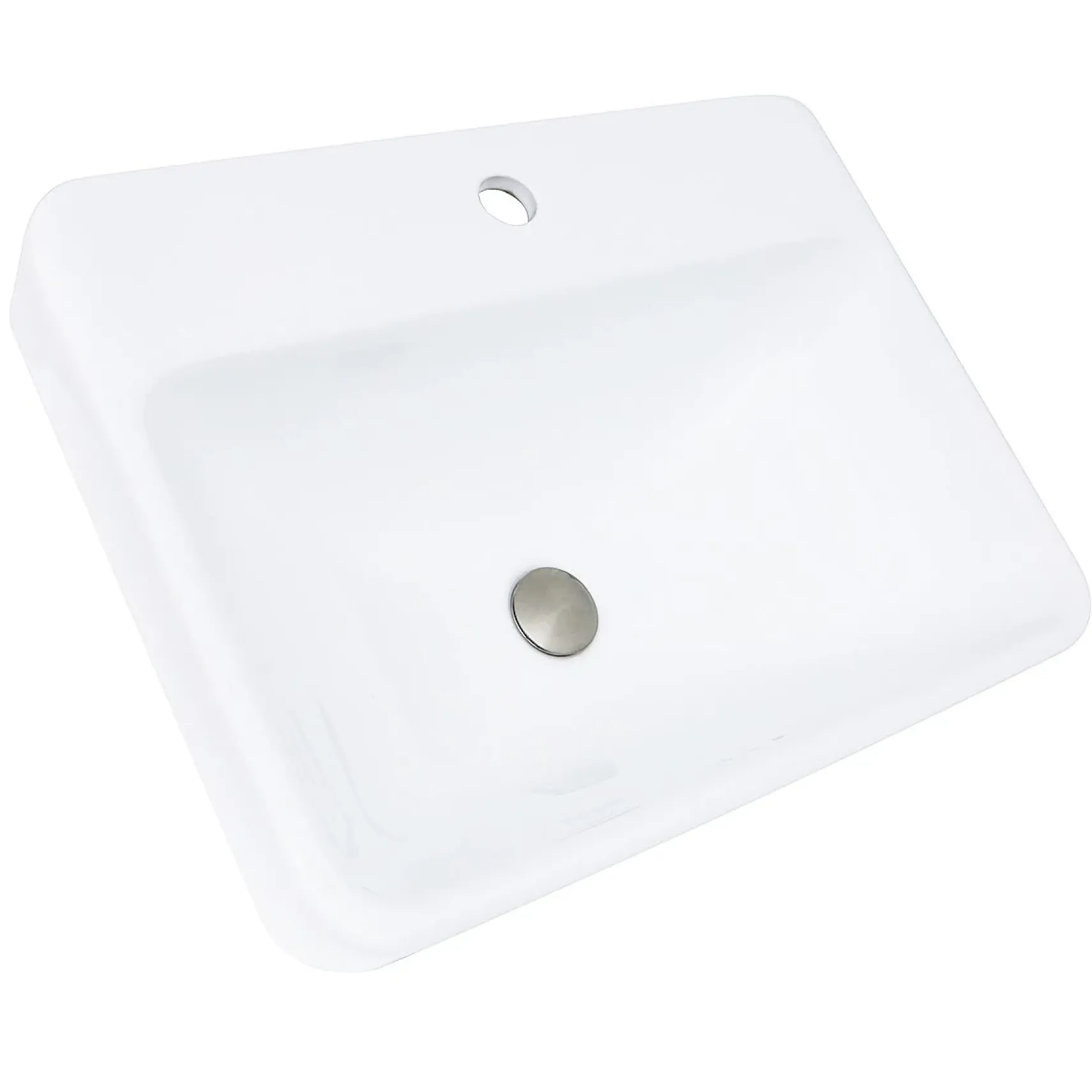 Nantucket Sinks Brant Point 23" Ceramic Bathroom Sink, White, DI-2317-R1
