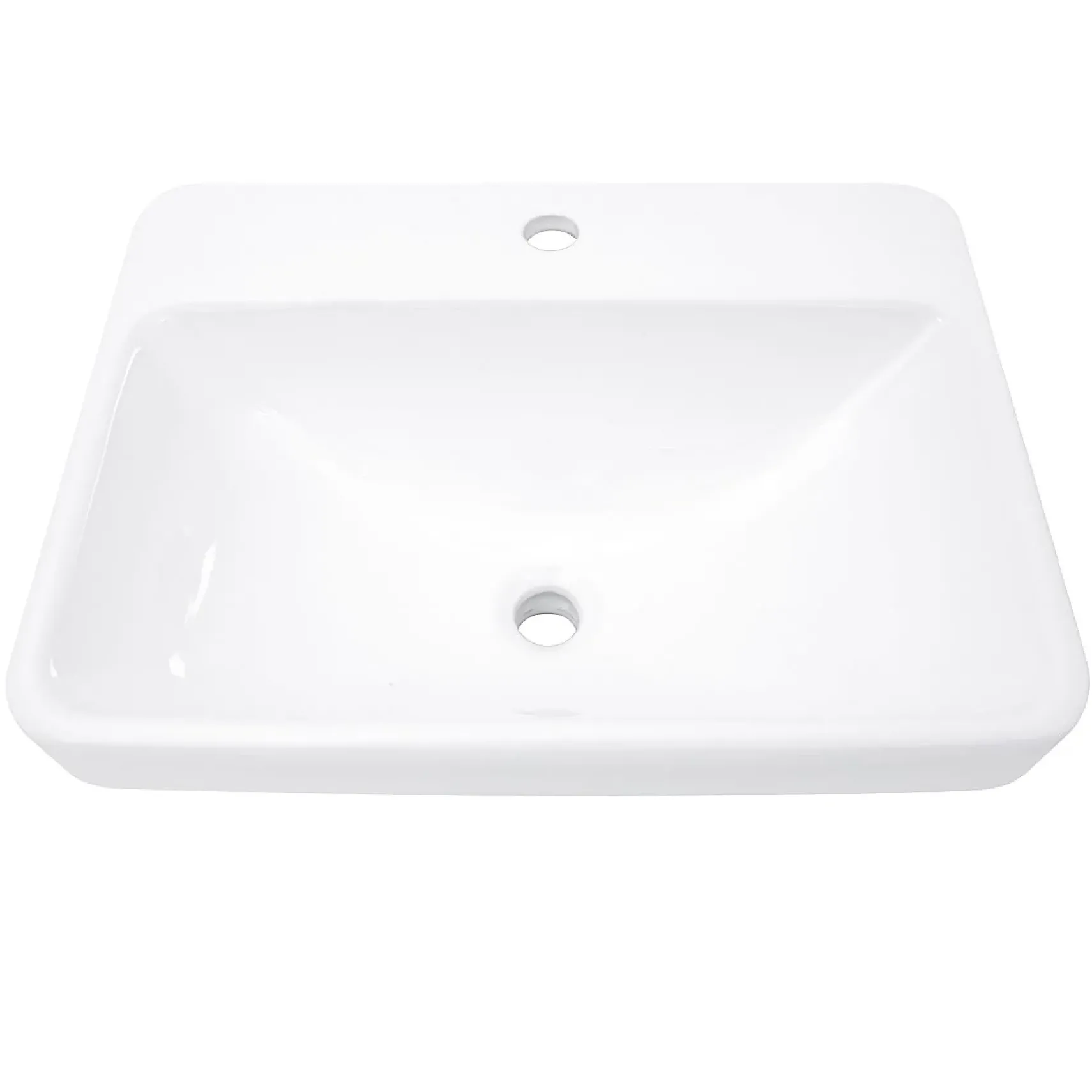 Nantucket Sinks Brant Point 23" Ceramic Bathroom Sink, White, DI-2317-R1