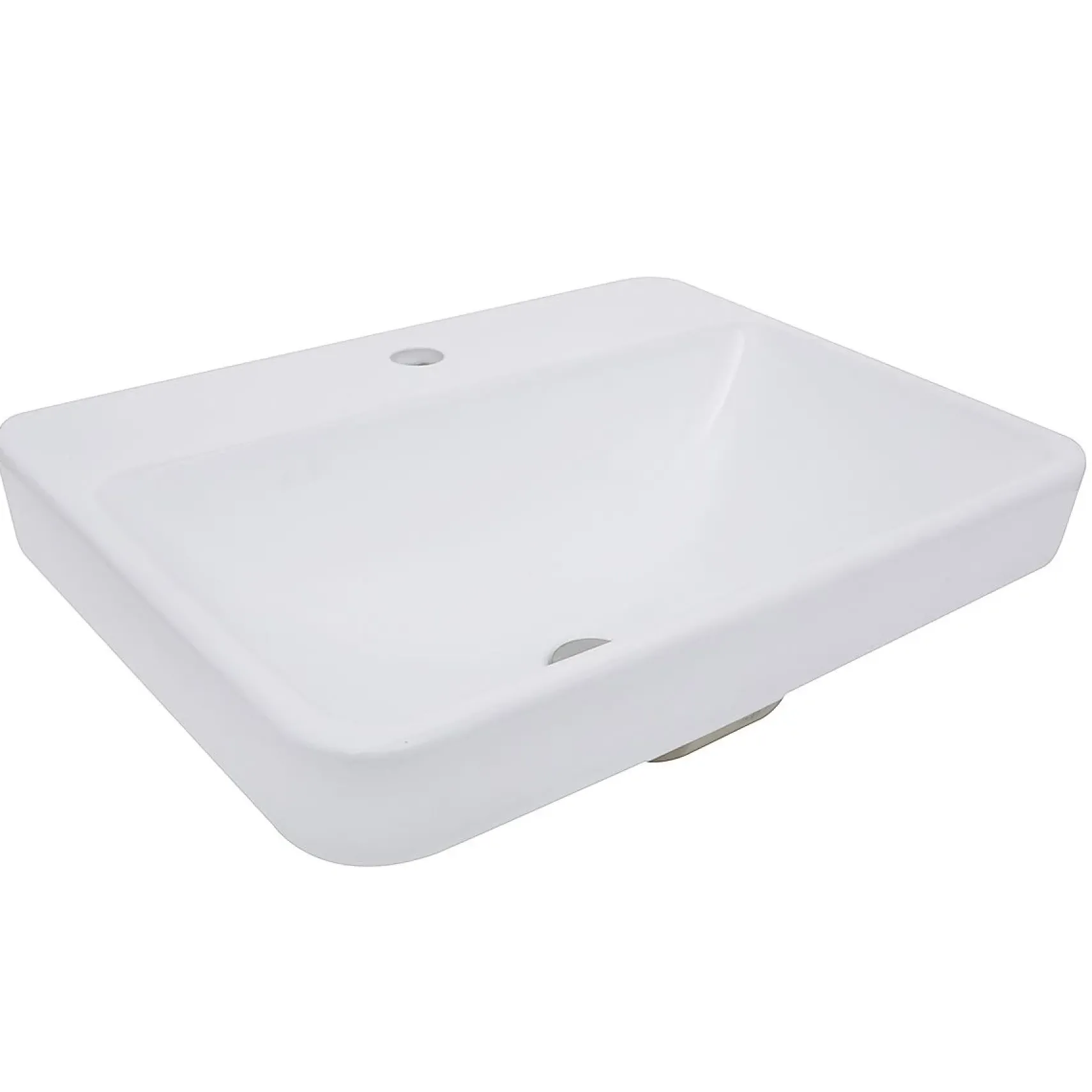 Nantucket Sinks Brant Point 23" Ceramic Bathroom Sink, White, DI-2317-R1