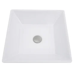 Nantucket Sinks Brant Point 16" Ceramic Bathroom Vessel Sink, White, NSV109