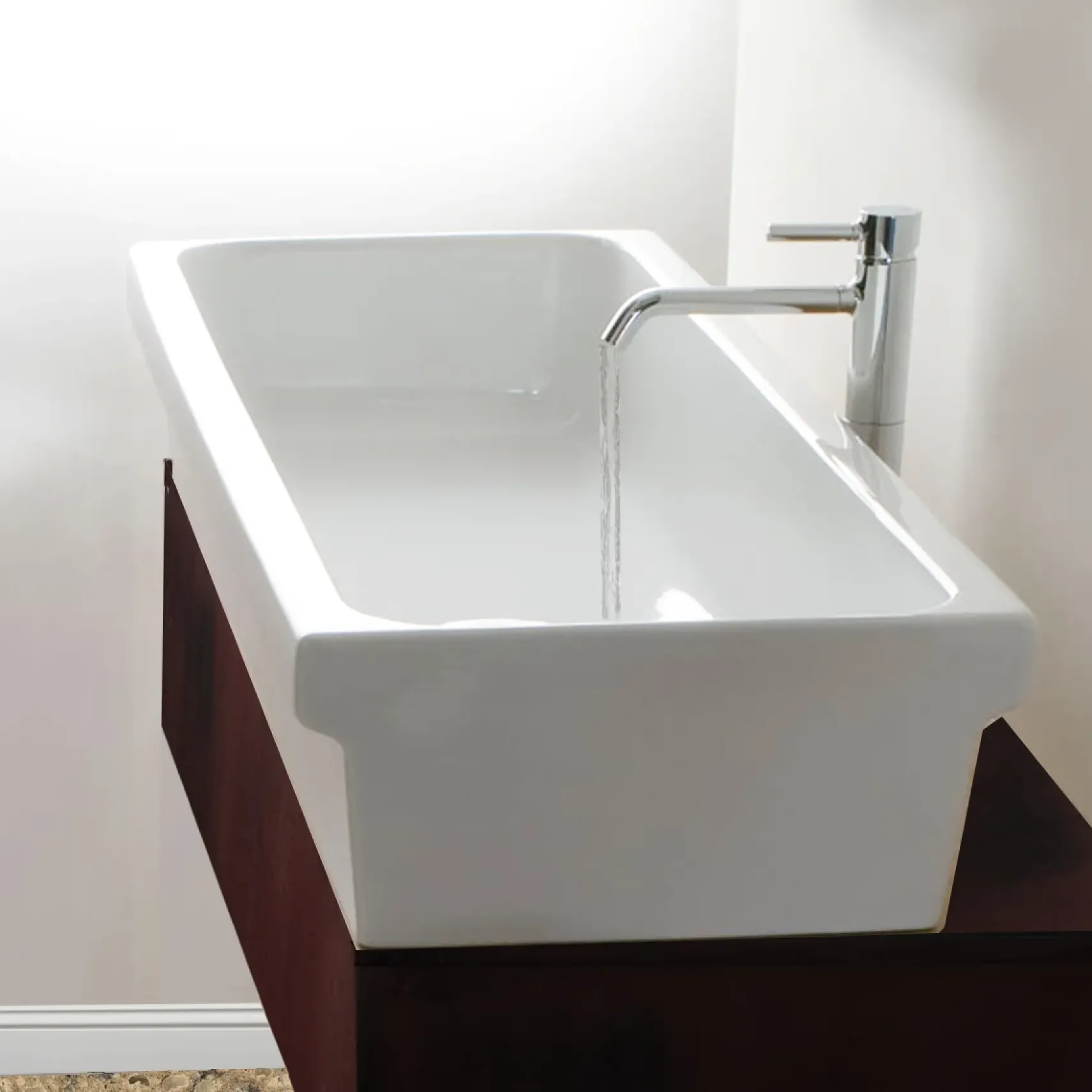 Nantucket Sinks Brant Point 36" Fireclay Bathroom Sink, White, Canal35-90