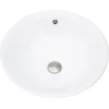 Nantucket Sinks Brant Point 17" Ceramic Bathroom Vessel Sink, White, NSV218