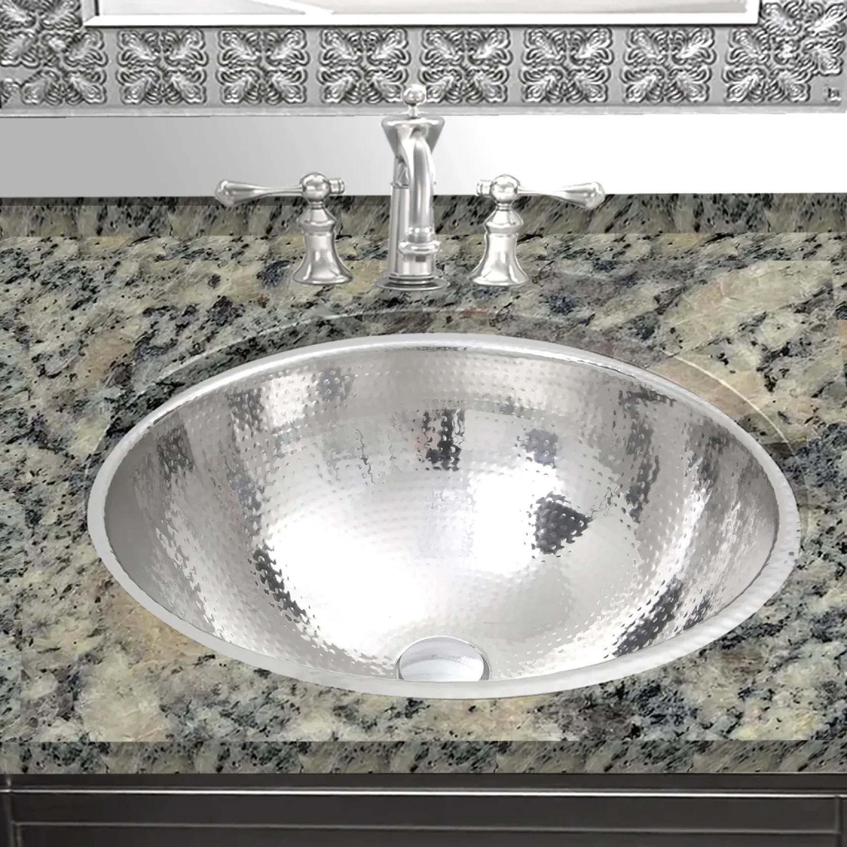 Nantucket Sinks Brightwork Home 17" Stainless Steel Bathroom Sink, RLS-OF