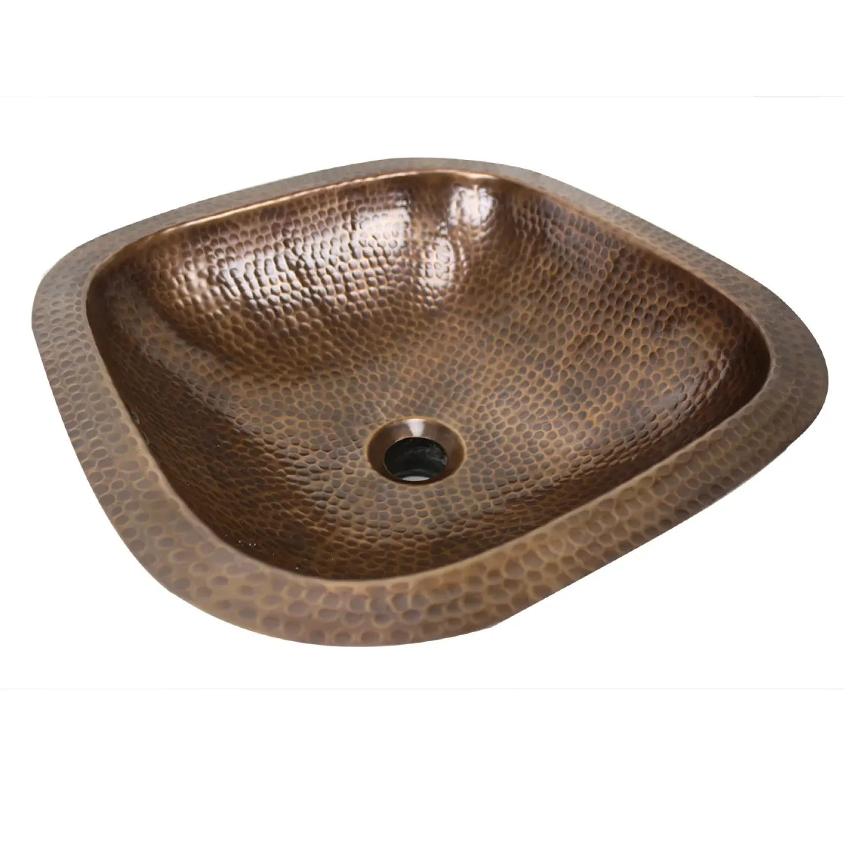Nantucket Sinks Brightwork Home 16" Copper Bathroom Sink, Light Copper, SQRC-OF