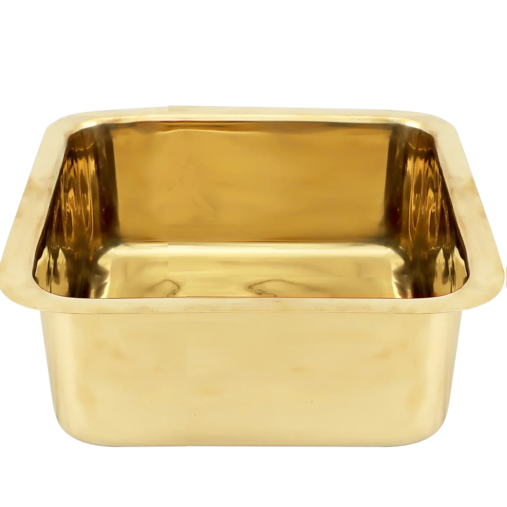 Nantucket Sinks Brightwork Home 17" Square Brass Bar/Prep Sink with Accessories, SQRB-7SM