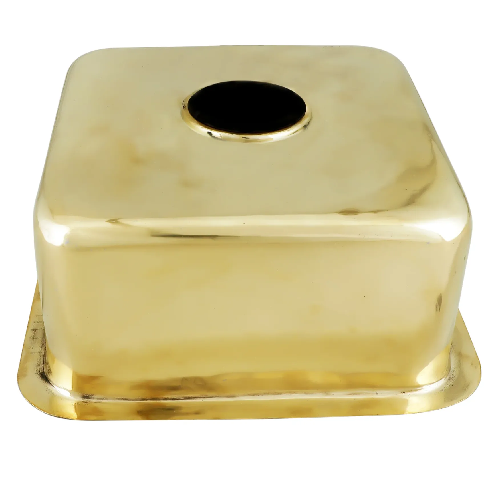 Nantucket Sinks Brightwork Home 17" Square Brass Bar/Prep Sink with Accessories, SQRB-7SM