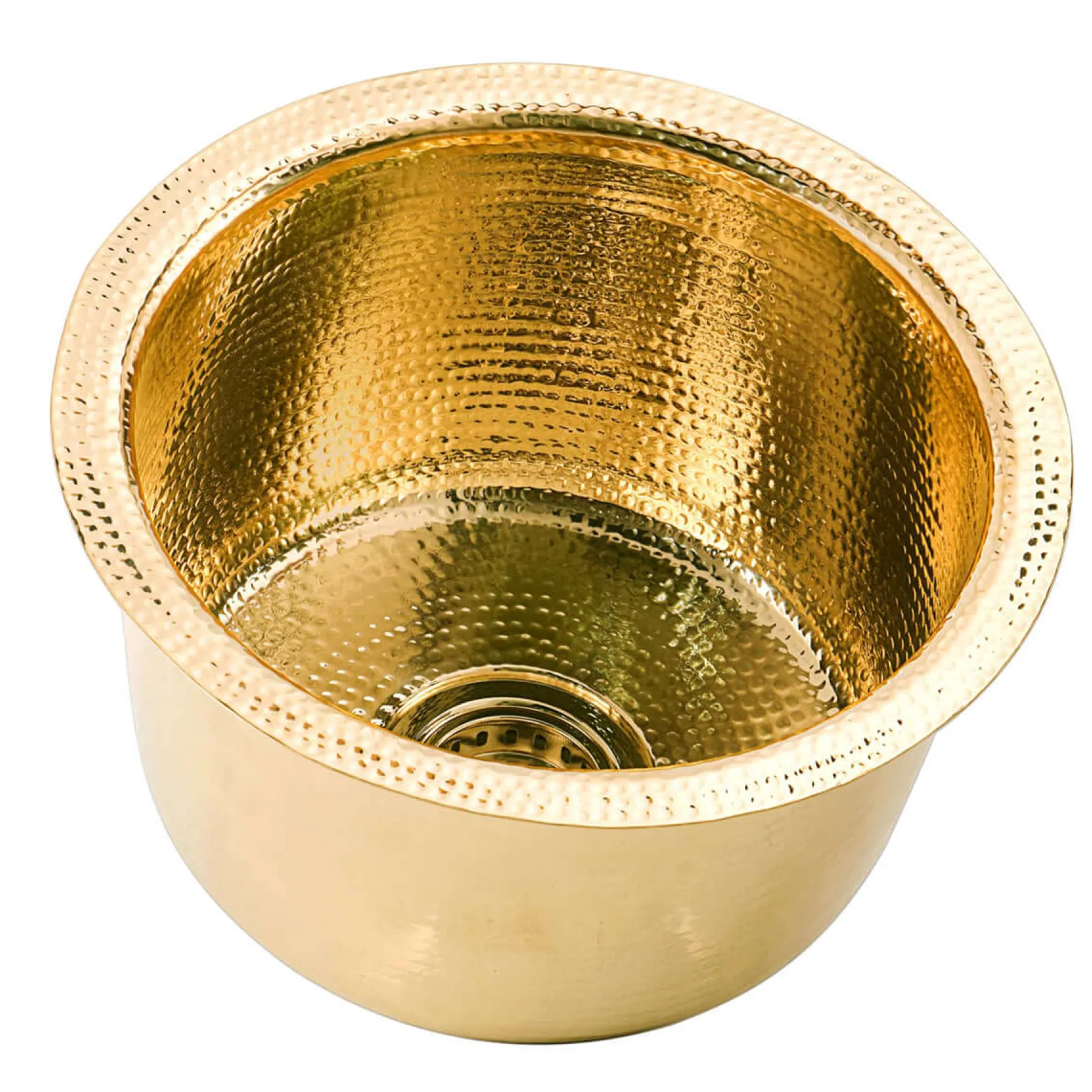 Nantucket Sinks Brightwork Home 15" Round Brass Bar/Kitchen Sink, RS15-UB