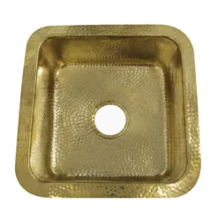 Nantucket Sinks Brightwork Home 17" Brass Bar Sink, SQRB-7