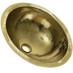 Nantucket Sinks Brightwork Home 17" Brass Bathroom Sink, RLB-OF