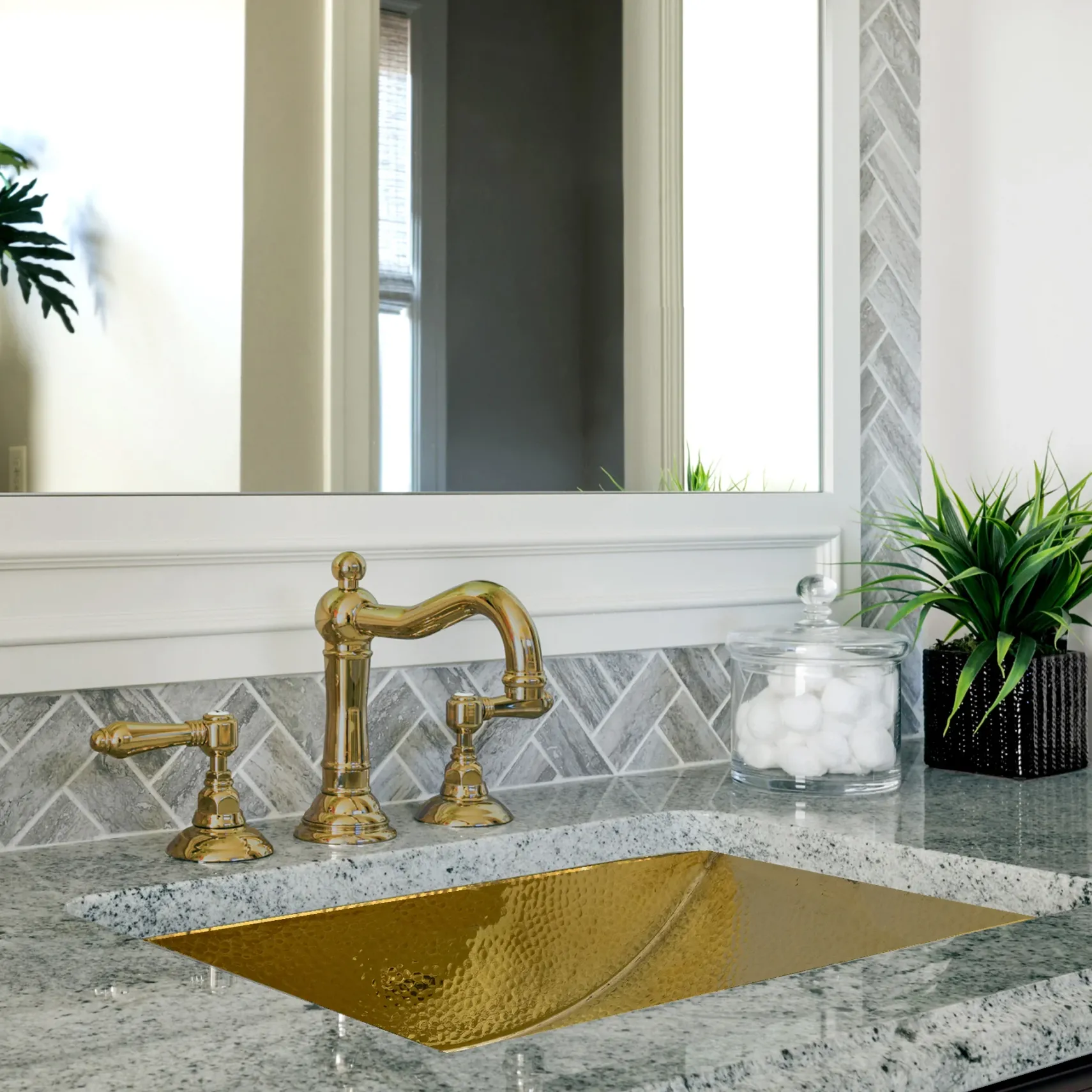 Nantucket Sinks Brightwork Home 24" Brass Bathroom Sink, TRB2416-OF