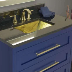 Nantucket Sinks Brightwork Home 20" Brass Bathroom Sink, TRB-OF