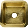 Nantucket Sinks Brightwork 17" Square Brass Bar/Prep Sink with Accessories, SQRB-7MF