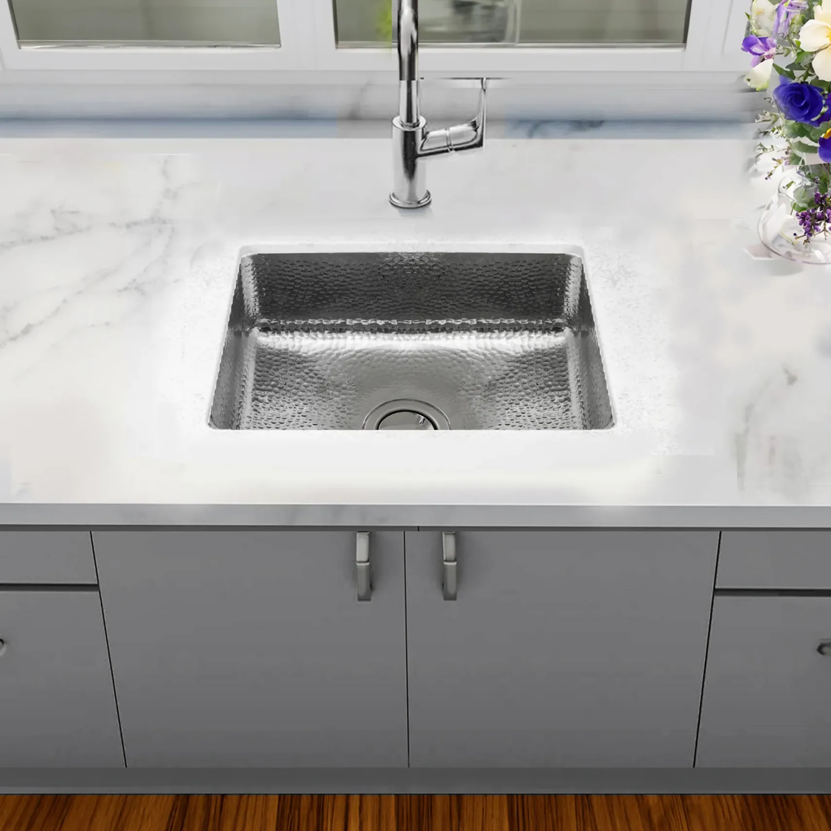 Nantucket Sinks Brightwork 20" Rectangular Stainless Steel Bar/Kitchen Sink with Accessories, 18 Gauge, RES2014