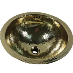 Nantucket Sinks Brightwork Home 13" Brass Bathroom Sink, ROB-OF