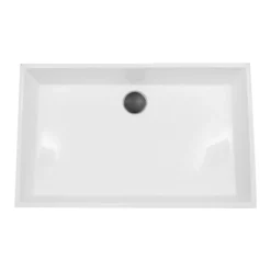 Nantucket Sinks Glacierstone 24" Glacierstone Bathroom Sink, White, NS-GSTR24