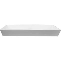 Nantucket Sinks Glacierstone 36" Bathroom Sink, White, NS-GSTR36