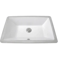 Nantucket Sinks Great Point 21" Ceramic Bathroom Sink, White, UM-19x11-W