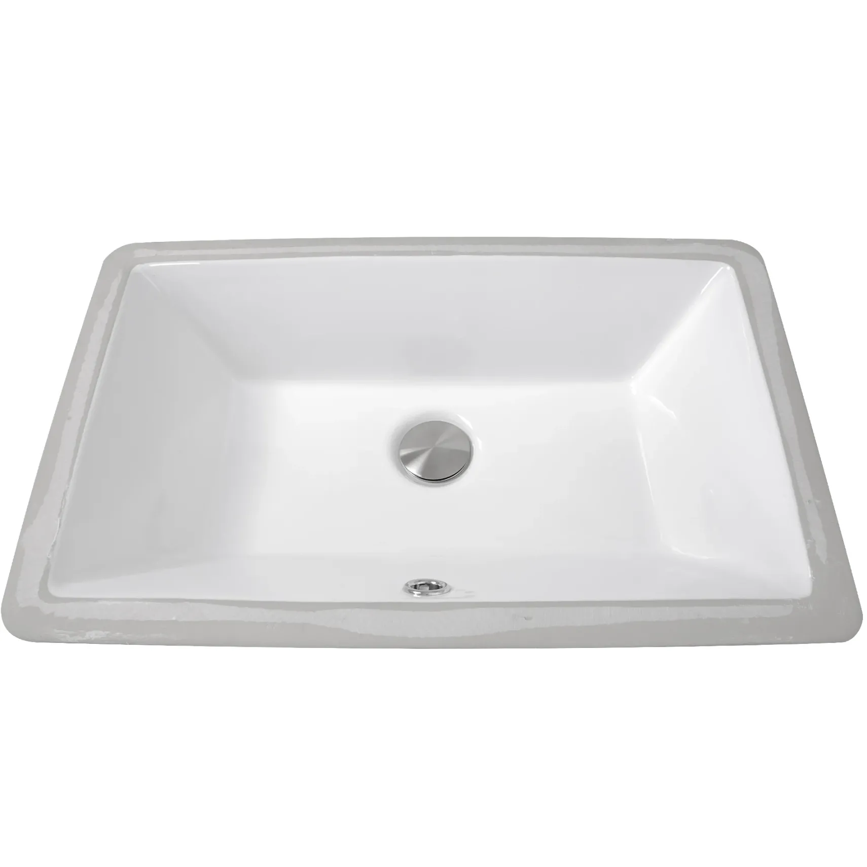 Nantucket Sinks Great Point 21" Ceramic Bathroom Sink, White, UM-19x11-W