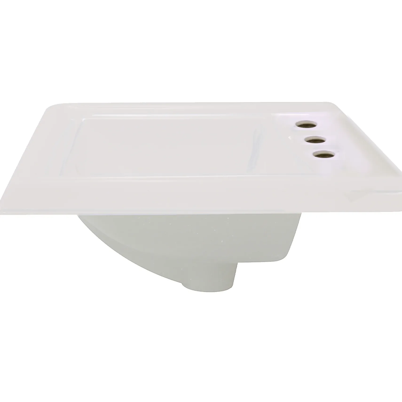 Nantucket Sinks Great Point 23" x 18.25" x 8.75" Rectangular Drop In/Topmount Ceramic - Vitreous China Bathroom Sink, Bisque, DI-2418-R8-Bisque