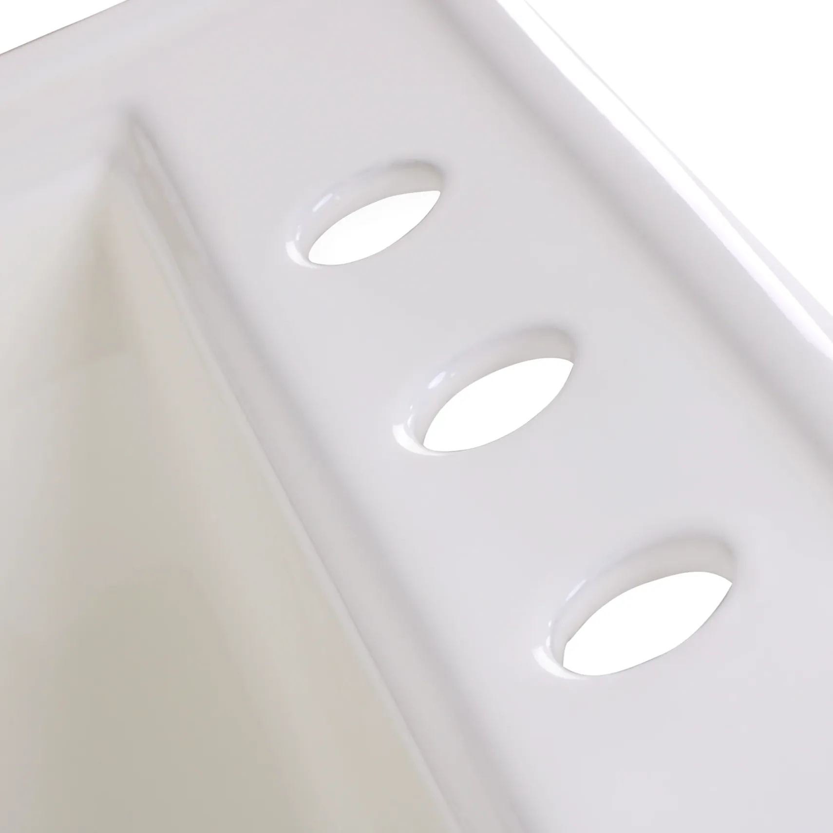 Nantucket Sinks Great Point 23" x 18.25" x 8.75" Rectangular Drop In/Topmount Ceramic - Vitreous China Bathroom Sink, Bisque, DI-2418-R8-Bisque