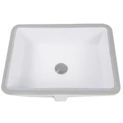 Nantucket Sinks Great Point 20" Ceramic Bathroom Sink, White, GB-17x13-W