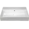Nantucket Sinks Newport 28" x 18" Rectangle Wallmount Fireclay Bathroom Sink with Accessories, White, NS-NPCS28W