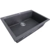 Nantucket Sinks Plymouth 30" Granite Composite Kitchen Sink, Black, PR3020-DM-BL