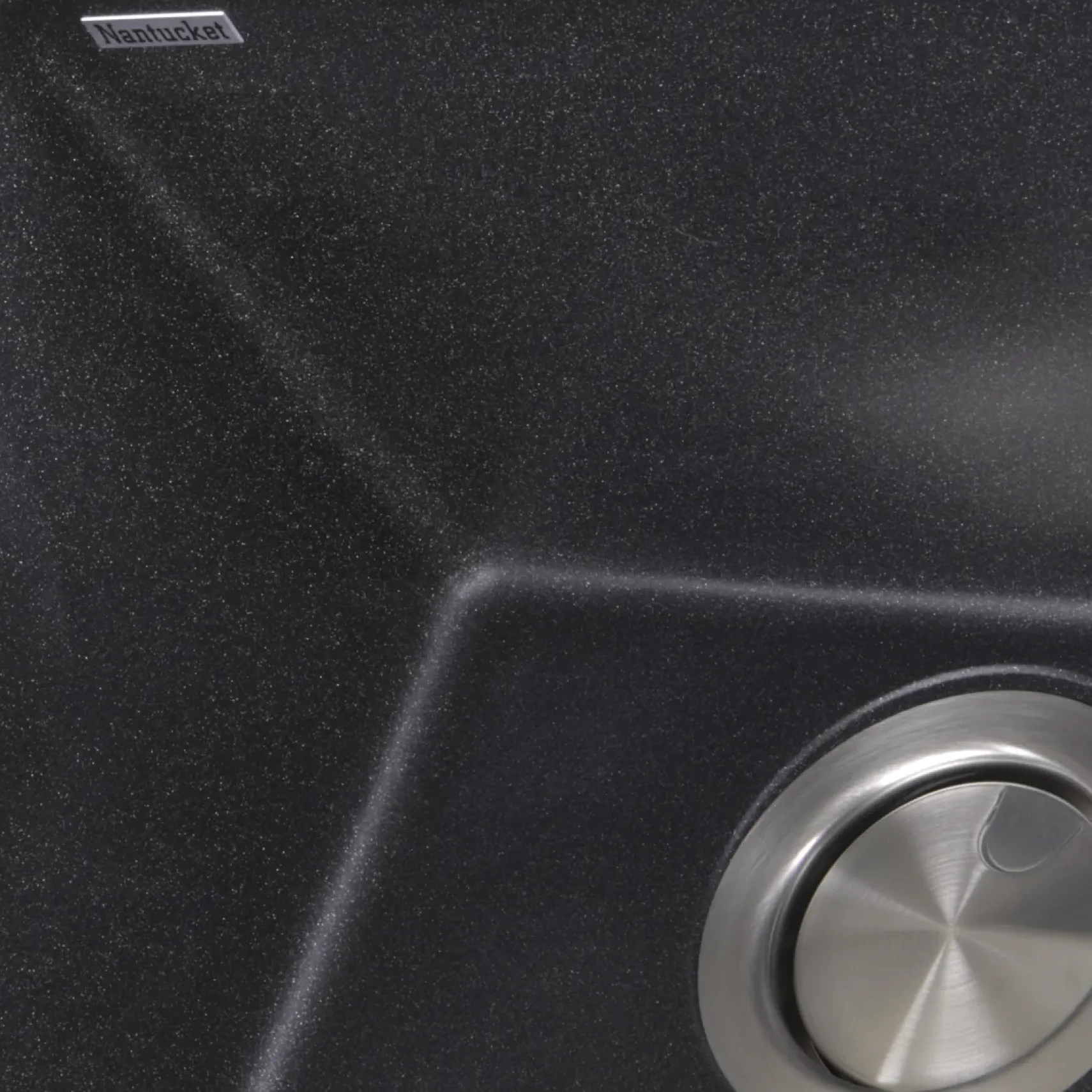 Nantucket Sinks Plymouth 16" Granite Composite Bar Sink, Black, PR1716-BL
