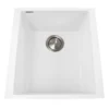 Nantucket Sinks Plymouth 16" Rectangle Granite Composite Bar/Kitchen Sink, White, PR1716-W