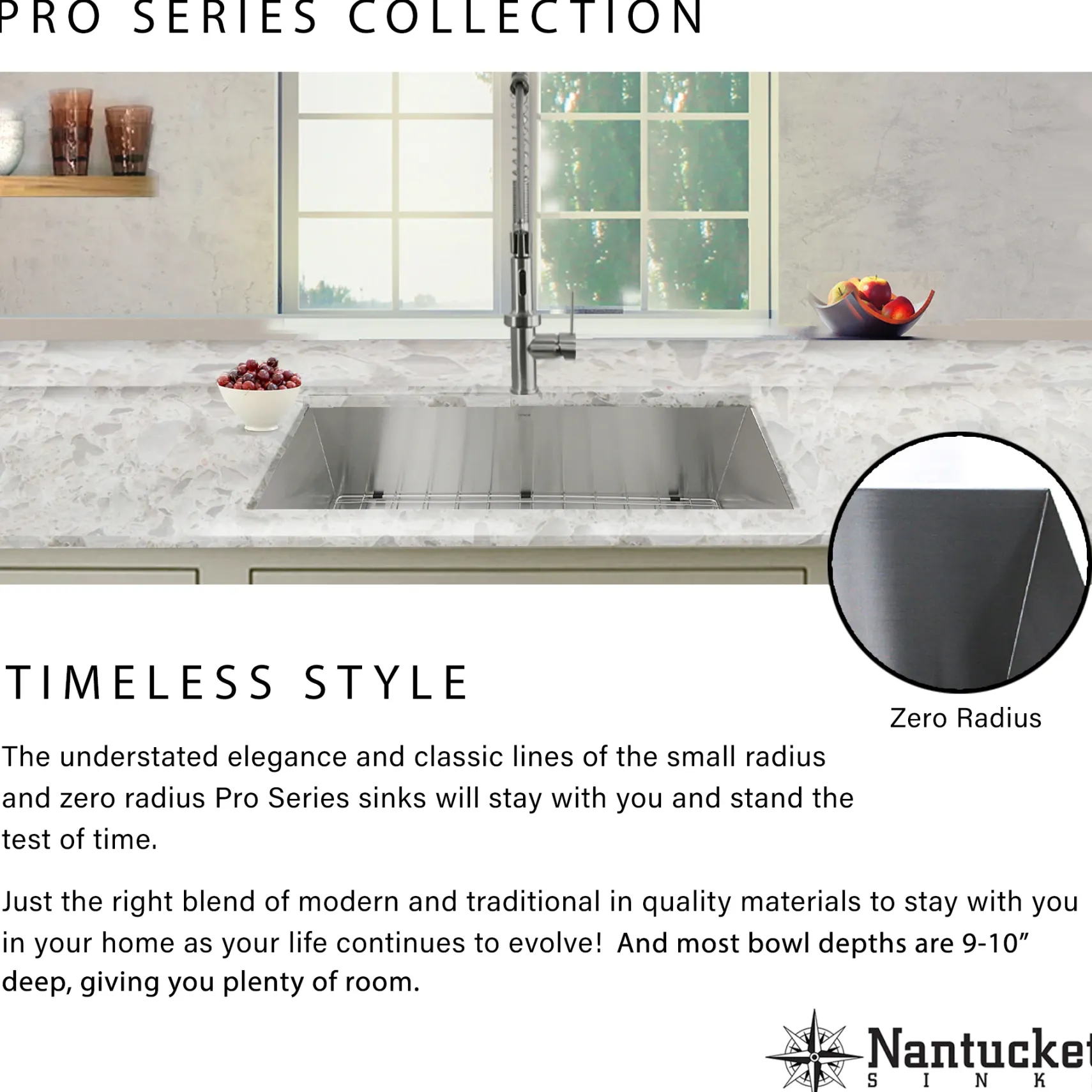 Nantucket Sinks Pro Series 15" Stainless Steel Bar Sink, ZR1815