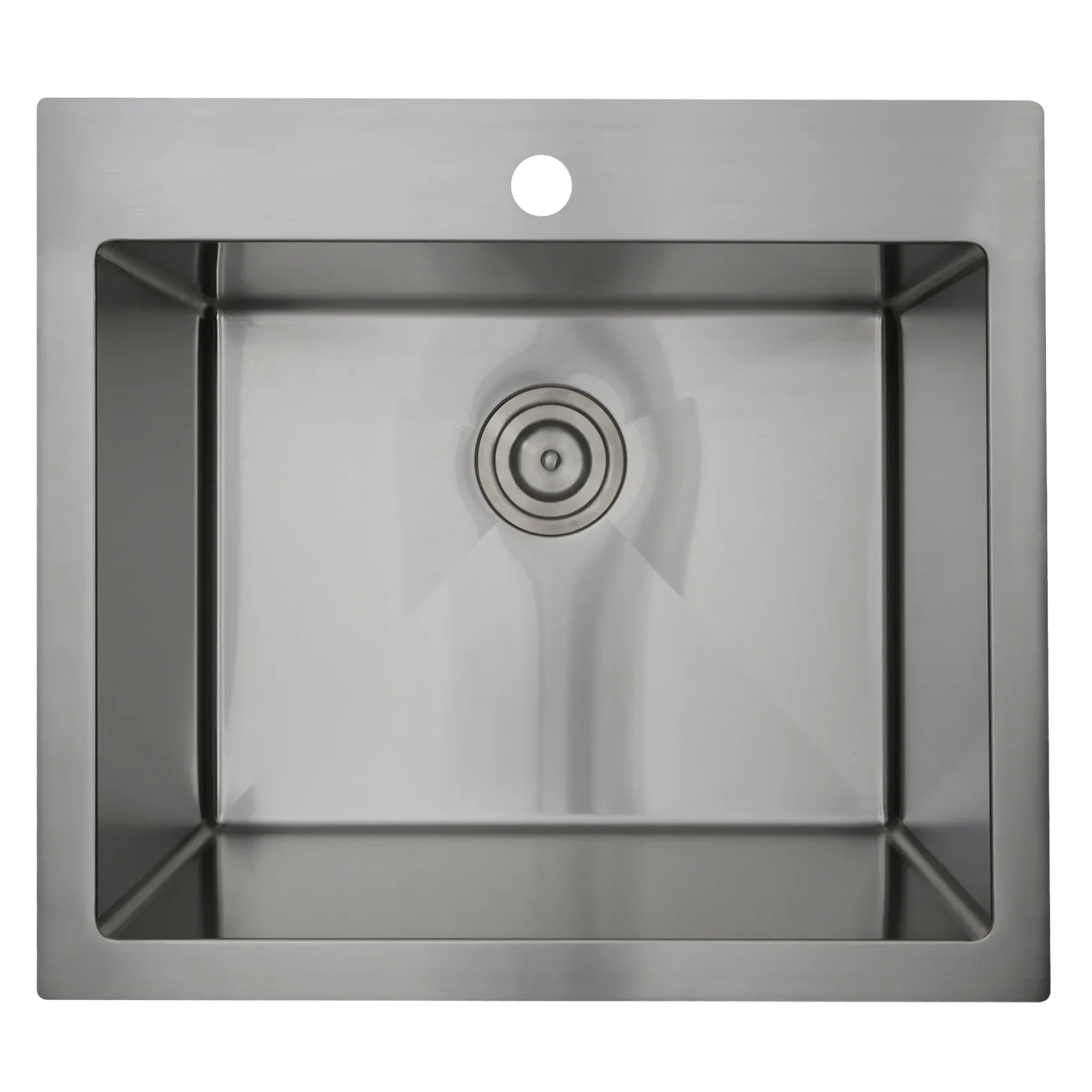 Nantucket Sinks Pro Series 25" Drop In/Topmount 304 Stainless Steel Laundry/Utility Sink with Accessories, SR2522-12-16