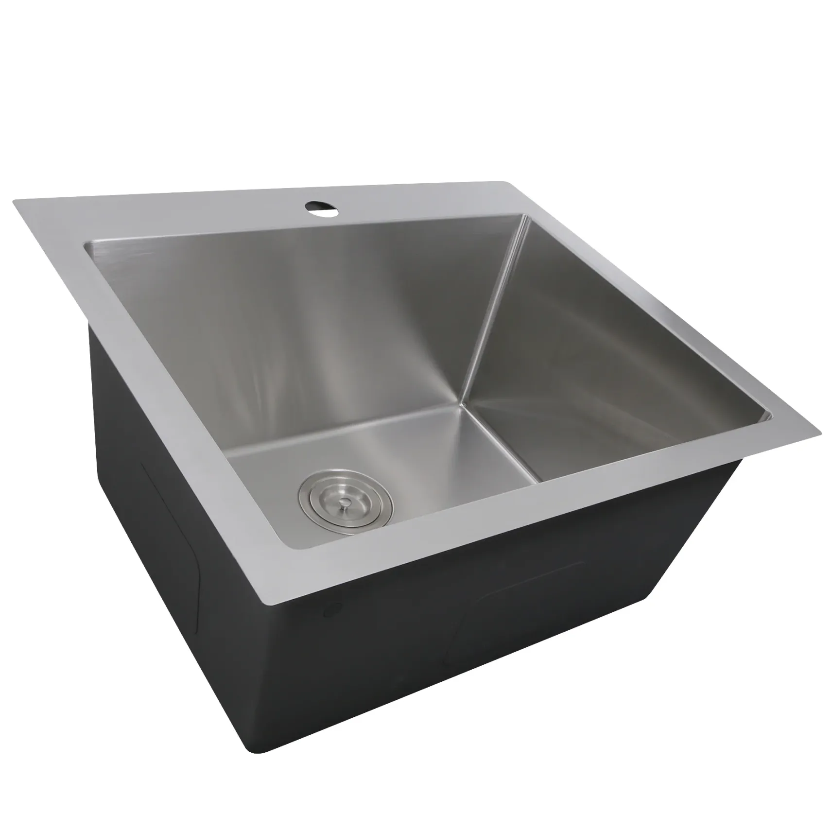 Nantucket Sinks Pro Series 25" Drop In/Topmount 304 Stainless Steel Laundry/Utility Sink with Accessories, SR2522-12-16