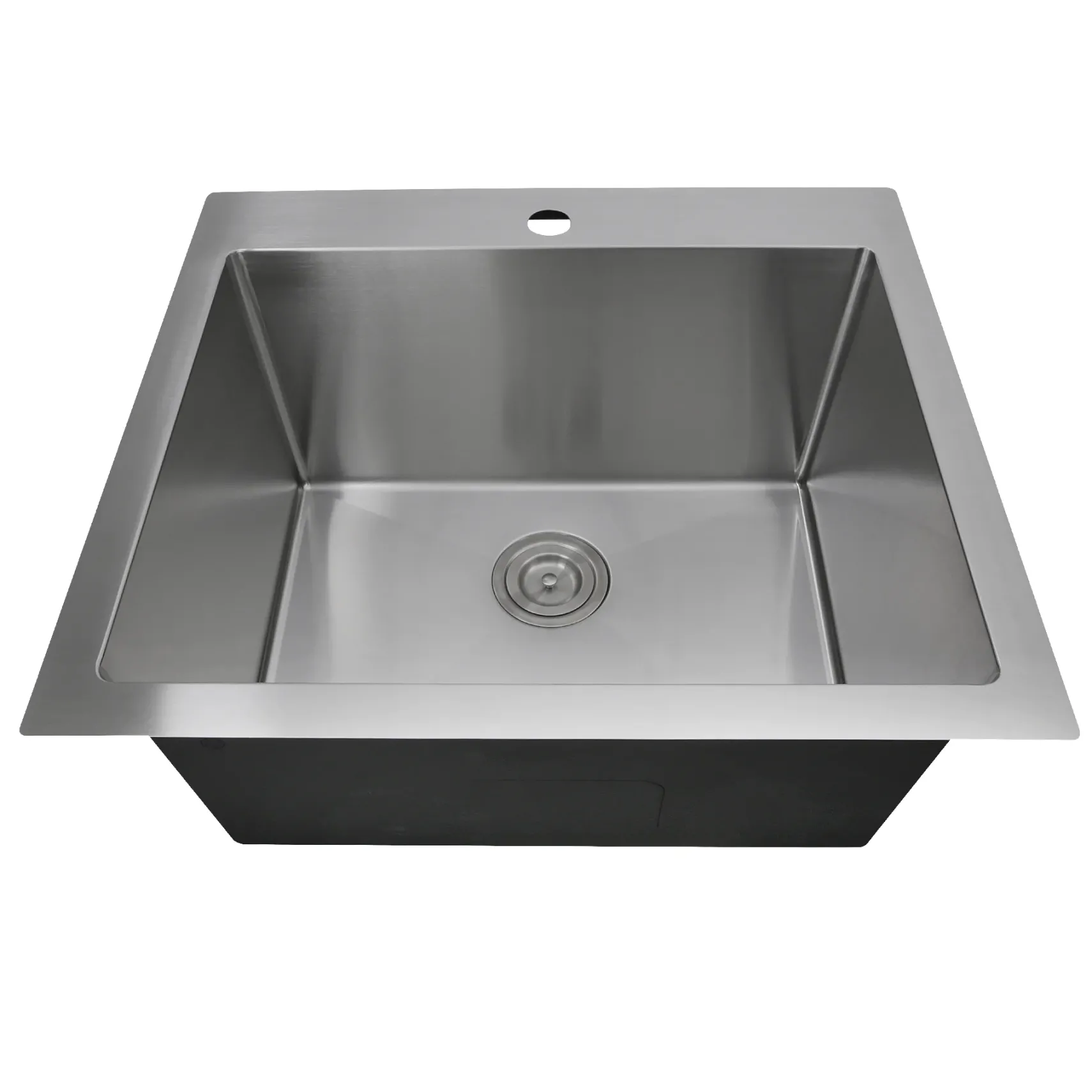 Nantucket Sinks Pro Series 25" Drop In/Topmount 304 Stainless Steel Laundry/Utility Sink with Accessories, SR2522-12-16