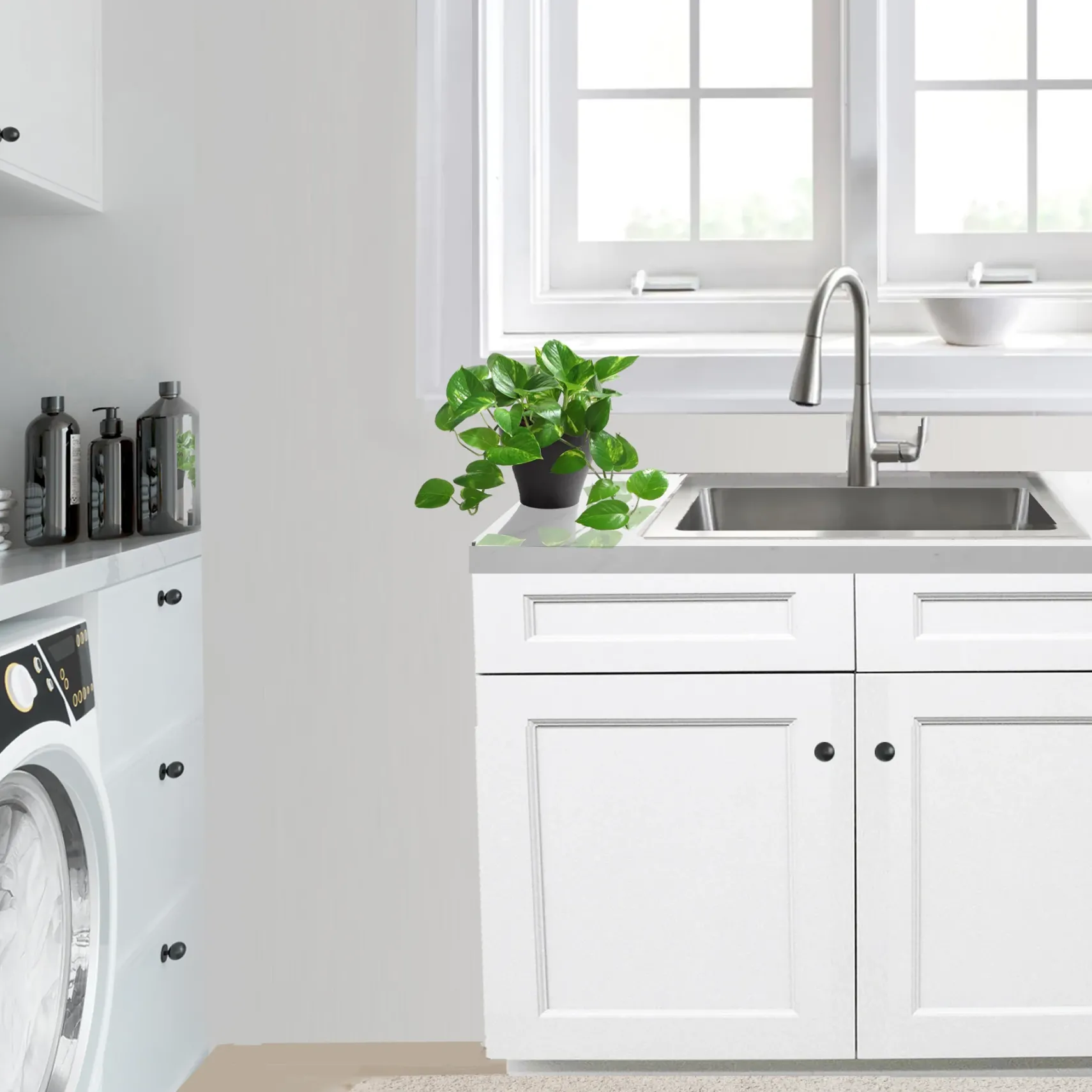 Nantucket Sinks Pro Series 25" Drop In/Topmount 304 Stainless Steel Laundry/Utility Sink with Accessories, SR2522-12-16
