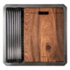 Nantucket Sinks Pro Series 19" Square 304 Stainless Steel Bar/Kitchen Sink with Accessories, 16 Gauge, SR-PS-1919-16