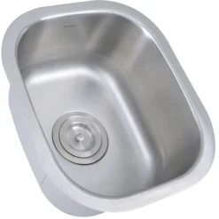 Nantucket Sinks Quidnet 15" Rectangle 304 Stainless Steel Bar/Prep Sink with Accessories, NS1512