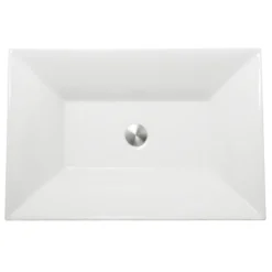 Nantucket Sinks Regatta 25" Fireclay Bathroom Vessel Sink, White, RC73040W