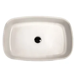 Nantucket Sinks Regatta 24" x 15.75" Rectangular Fireclay Bathroom Vessel Sink with Accessories, Matte White, RC6044MW