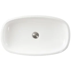 Nantucket Sinks Regatta 25" Fireclay Bathroom Vessel Sink, White, RC79041W