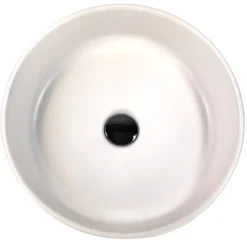 Nantucket Sinks Regatta 15.75" Diameter Round Fireclay Bathroom Vessel Sink with Accessories, Matte White, RC4011MW