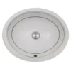 Nantucket Sinks Regatta 19" Fireclay Bathroom Sink, White/Platinum, RC78340SL