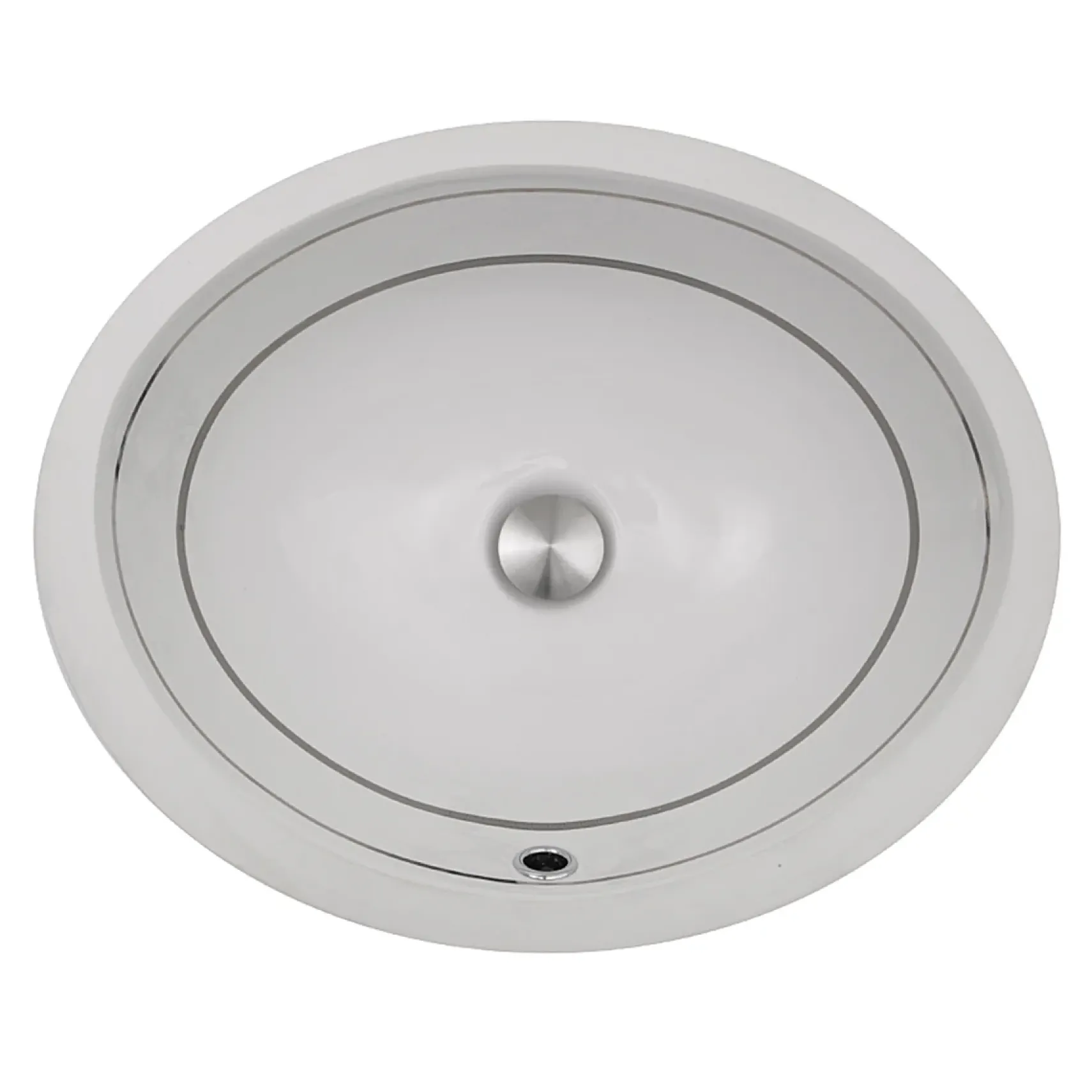 Nantucket Sinks Regatta 19" Fireclay Bathroom Sink, White/Platinum, RC78340SL